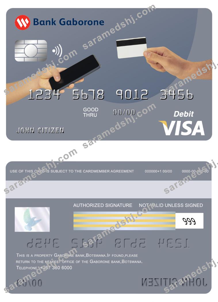 Botswana Bank Gaboronevisa card